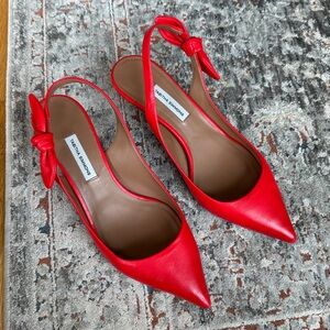 Tabitha Simmons Red Slingback Heels